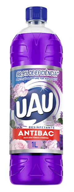 Desinfetante Uau Antibac Lavanda e Rosa 1L