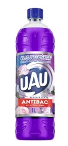 DESINFETANTE UAU ANTIBAC LAVANDA E ROSA 1L 10% DESCONTO