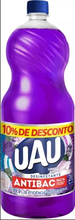 Desinfetante Uau Antibac Lavanda e Rosa 2L 10% Desconto